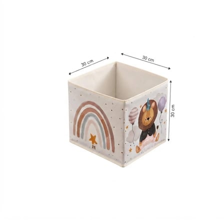 baby plus Baby Plus Sevimli Hayvanlar Düzenleme Kutusu 30x30x30 Cm Kapaksız Oyuncak Saklama Kutusu