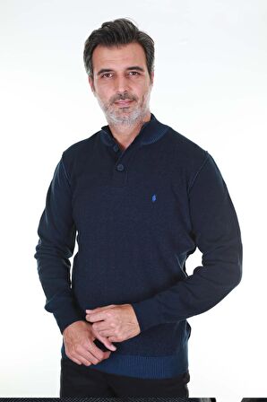 SAN&FA TRİKO DÜĞMELİ YARIM BALIKÇI ERKEK KAZAK