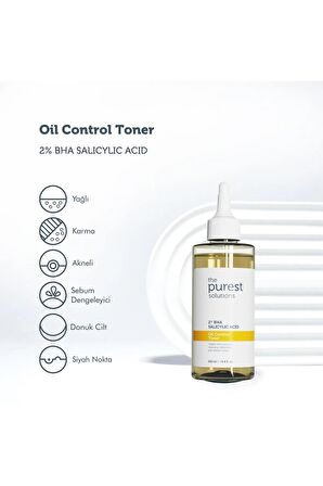 Bha %2 Oil Control Toner & Siyah Nokta Hedefli, Yağlanma, Gözenek Dengeleyici Tonik