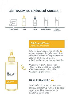 Bha %2 Oil Control Toner & Siyah Nokta Hedefli, Yağlanma, Gözenek Dengeleyici Tonik