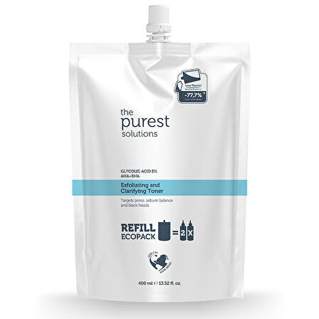 The Purest Solutions Exfoliating + Clarifying Toner 400 ml - Refill