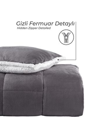 Elart Solid Comfort Set Modern Uyku Seti Çift Kişilik Antrasit