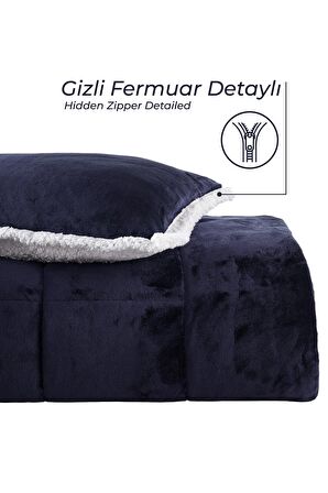 Elart Solid Comfort Set Modern Uyku Seti Çift Kişilik Lacivert