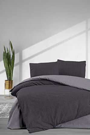 ELART Simple Nevresim Takımı Çift Kişilik (200x220 cm) Gri
