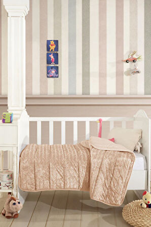 ELART Velvet Bebek Yorgan (150x100 cm) Cappuccino 