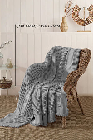 ELART Ruffle Pike Tek Kişilik (160x220 cm) Gri