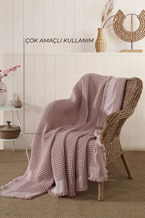 ELART Ruffle Pike Tek Kişilik (160x220 cm) Pudra