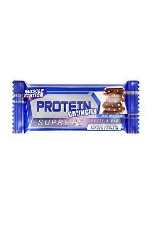 Sütlü Çikolatalı Supreme Crunchy Protein Bar (40 gr) - Muscle Station