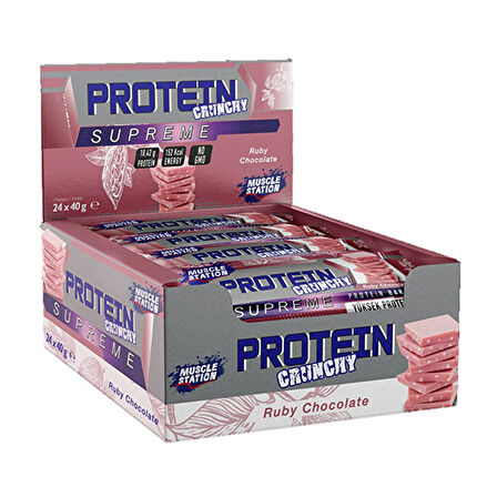 Supreme Crunchy Protein Bar 40 Gr 24 Adet - BEYAZ ÇİKOLATA