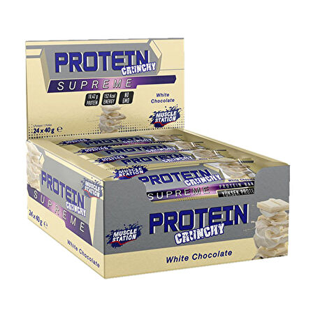 Supreme Crunchy Protein Bar 40 Gr 24 Adet - BEYAZ ÇİKOLATA