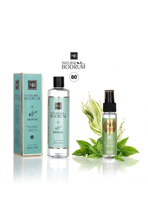 Green Tea Kolonya İkili Set (400 ml Dökmeli + 60 ml Sprey Cep Boy) %80 Alkollü