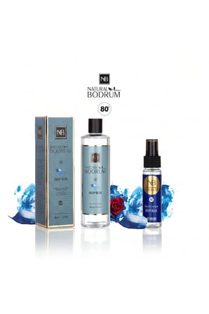 Deep Blue Kolonya İkili Set (400 ml Dökmeli + 60 ml Sprey Cep Boy) %80 Alkollü