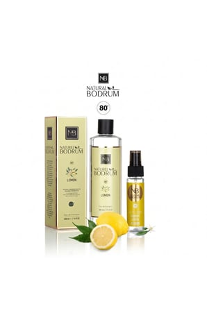 Lemon ( limon ) Kolonya İkili Set (400 ml Dökmeli + 60 ml Sprey Cep Boy) %80 Alkollü