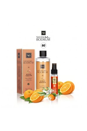 Mandarin Kolonya İkili Set (400 ml Dökmeli + 60 ml Sprey Cep Boy) %80 Alkollü