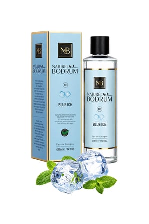 Blue İce Kolonya İkili Set (400 ml Dökmeli + 60 ml Sprey Cep Boy) %80 Alkollü