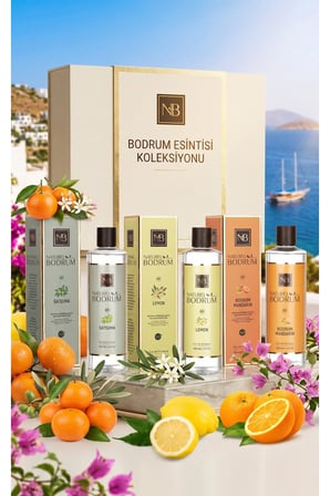 Turunçgil Ferahlığı Kolonya Seti 3x400 ml (Satsuma + Lemon + Mandarin) Dökmeli %80 Alkollü