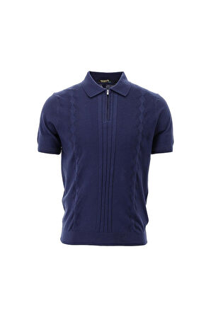 Erkek Designers Triko T-Shirt-Lacivert | M