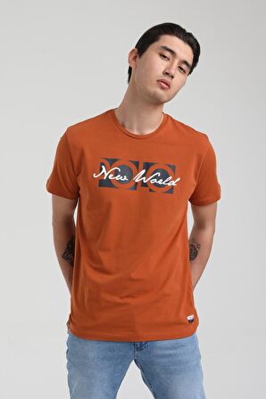 New World Polo Bisiklet Yaka Kiremit Slim Fit TİŞÖRT 22SSM20266