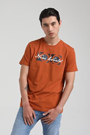 New World Polo Bisiklet Yaka Kiremit Slim Fit TİŞÖRT 22SSM20266
