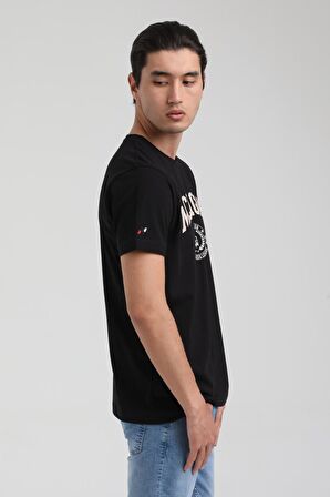 New World Polo Bisiklet Yaka Siyah Slim Fit Tişört 22.01.T4.004