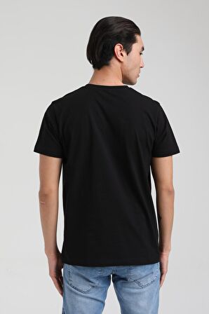 New World Polo Bisiklet Yaka Siyah Slim Fit Tişört 22.01.T4.004