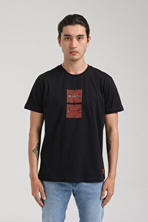 New World Polo Bisiklet Yaka Siyah Slim Fit Tişört 22.01.T4.002