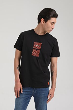 New World Polo Bisiklet Yaka Siyah Slim Fit Tişört 22.01.T4.002