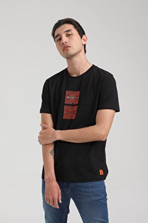 New World Polo Bisiklet Yaka Siyah Slim Fit Tişört 22.01.T4.002