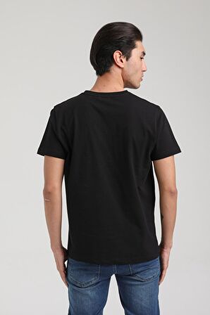 New World Polo Bisiklet Yaka Siyah Slim Fit Tişört 22.01.T4.002