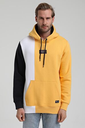Kapüşonlu Hardal Slim Fit Sweatshirt 22FWM64033
