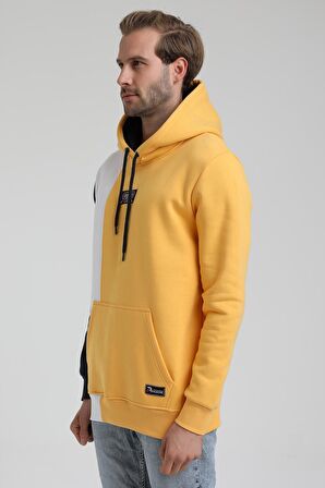 Kapüşonlu Hardal Slim Fit Sweatshirt 22FWM64033