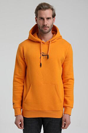 Kapüşonlu Turuncu Slim Fit Sweatshirt 22FWM64034