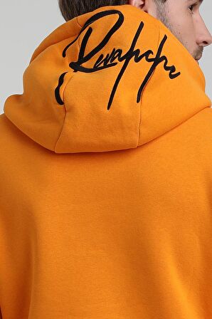 Kapüşonlu Turuncu Slim Fit Sweatshirt 22FWM64034