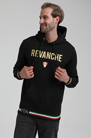 Kapüşonlu Siyah Slim Fit Sweatshirt 22FWM64036