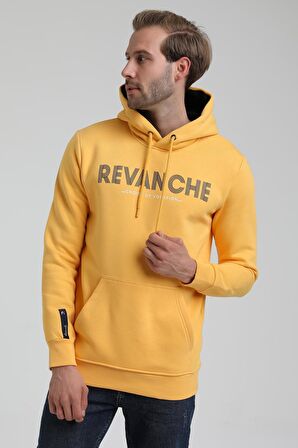 Kapüşonlu Hardal Slim Fit Sweatshirt 22FWM64031