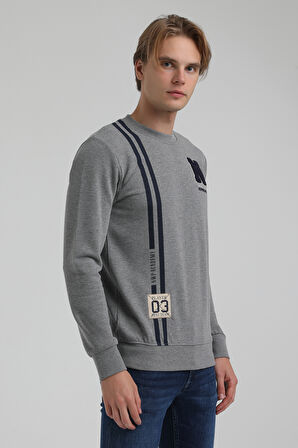 Bisiklet Yaka Gri Regular Sweatshirt 22FWM60140
