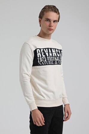 Bisiklet Yaka Ekru Regular Sweatshirt 22FWM60130