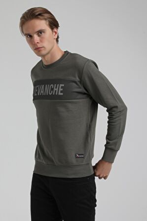 Bisiklet Yaka Haki Regular Sweatshirt 22FWM60117