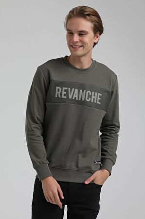 Bisiklet Yaka Haki Regular Sweatshirt 22FWM60117