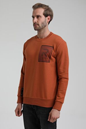 Bisiklet Yaka Kiremit Slim Fit Sweatshirt 22FWM60119