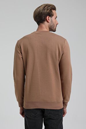 Bisiklet Yaka Camel Slim Fit Sweatshirt 22FWM60119