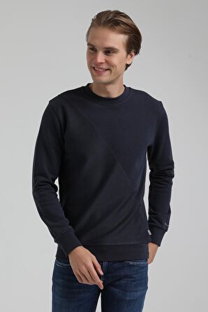 Bisiklet Yaka Lacivert Regular Sweatshirt 22FWM60125