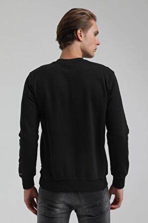 Bisiklet Yaka Siyah Regular Sweatshirt 22FWM60125