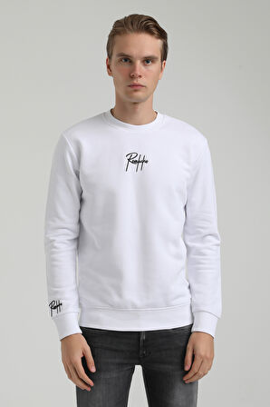 Bisiklet Yaka Beyaz Regular Sweatshirt 22FWM60129