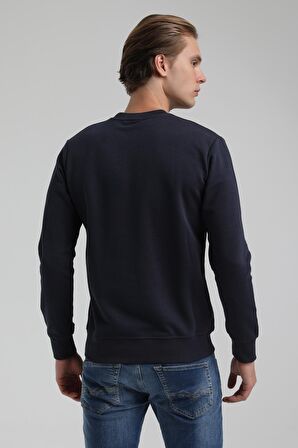 Bisiklet Yaka Lacivert Regular Sweatshirt 22FWM60129