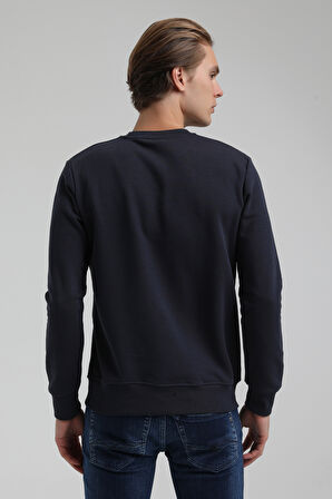 Bisiklet Yaka Lacivert Regular Sweatshirt 22FWM60132