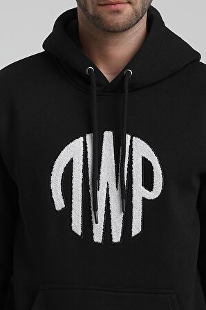 Kapüşonlu Siyah Slim Fit Sweatshirt 22FWM64037