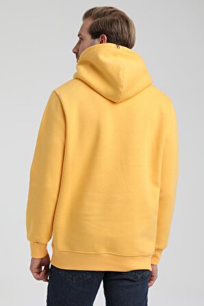 Kapüşonlu Hardal Slim Fit Sweatshirt 22FWM64032