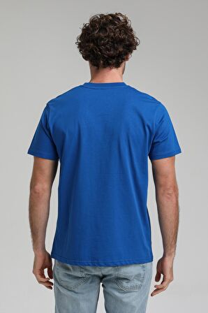 New World Polo Bisiklet Yaka Saks Regular Custom Tişört 23SSM20285
