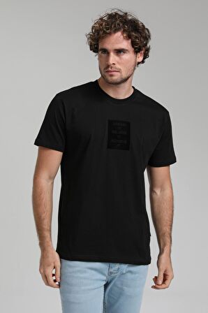 Bisiklet Yaka Siyah Slim Fit Tişört 23SSM20288